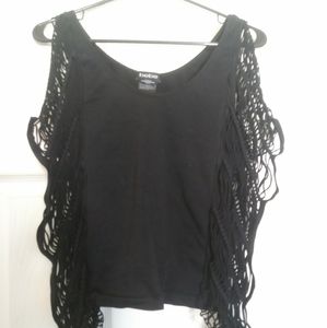 Black bebe tight fit shirt